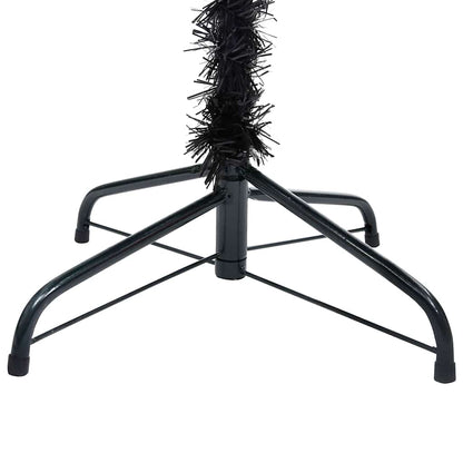 Albero di Natale Preilluminato con Palline Nero 120 cm PVC | homemem39