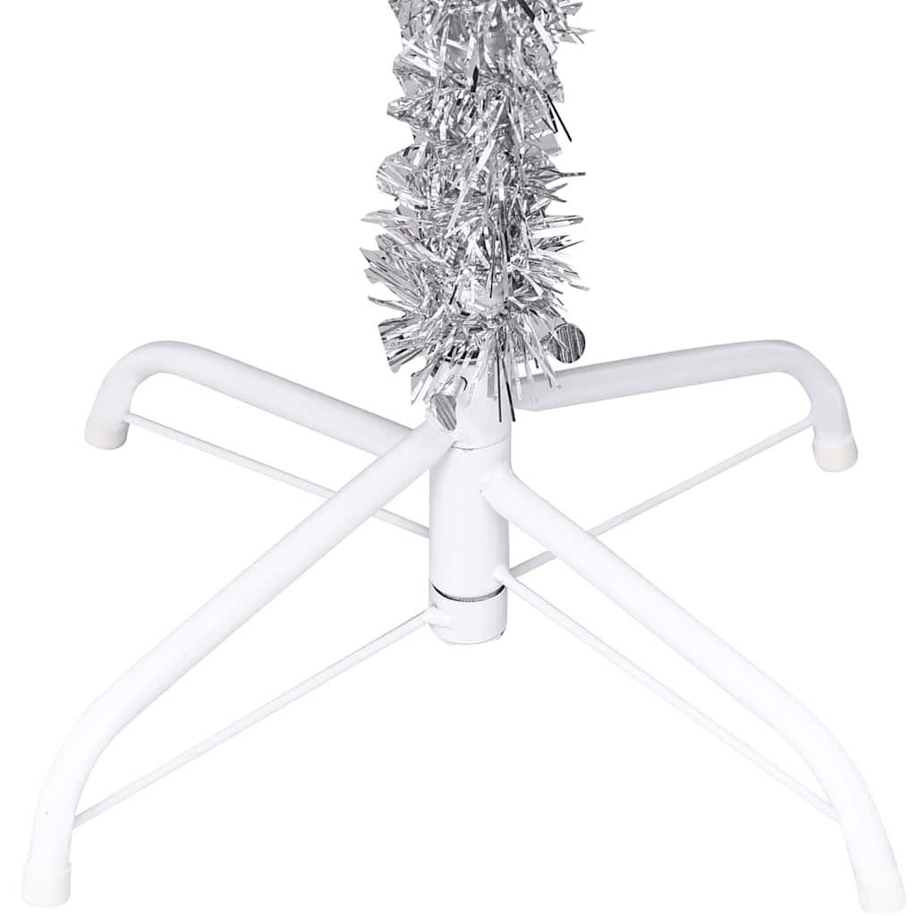 Albero di Natale Preilluminato con Palline Argento 120 cm PET | homemem39