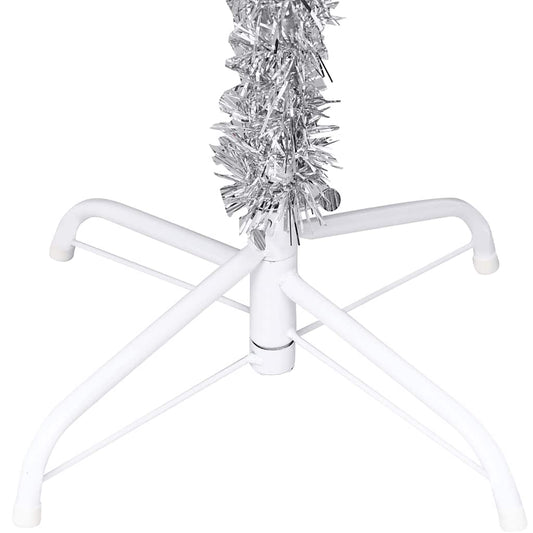 Albero di Natale Preilluminato con Palline Argento 120 cm PET | homemem39
