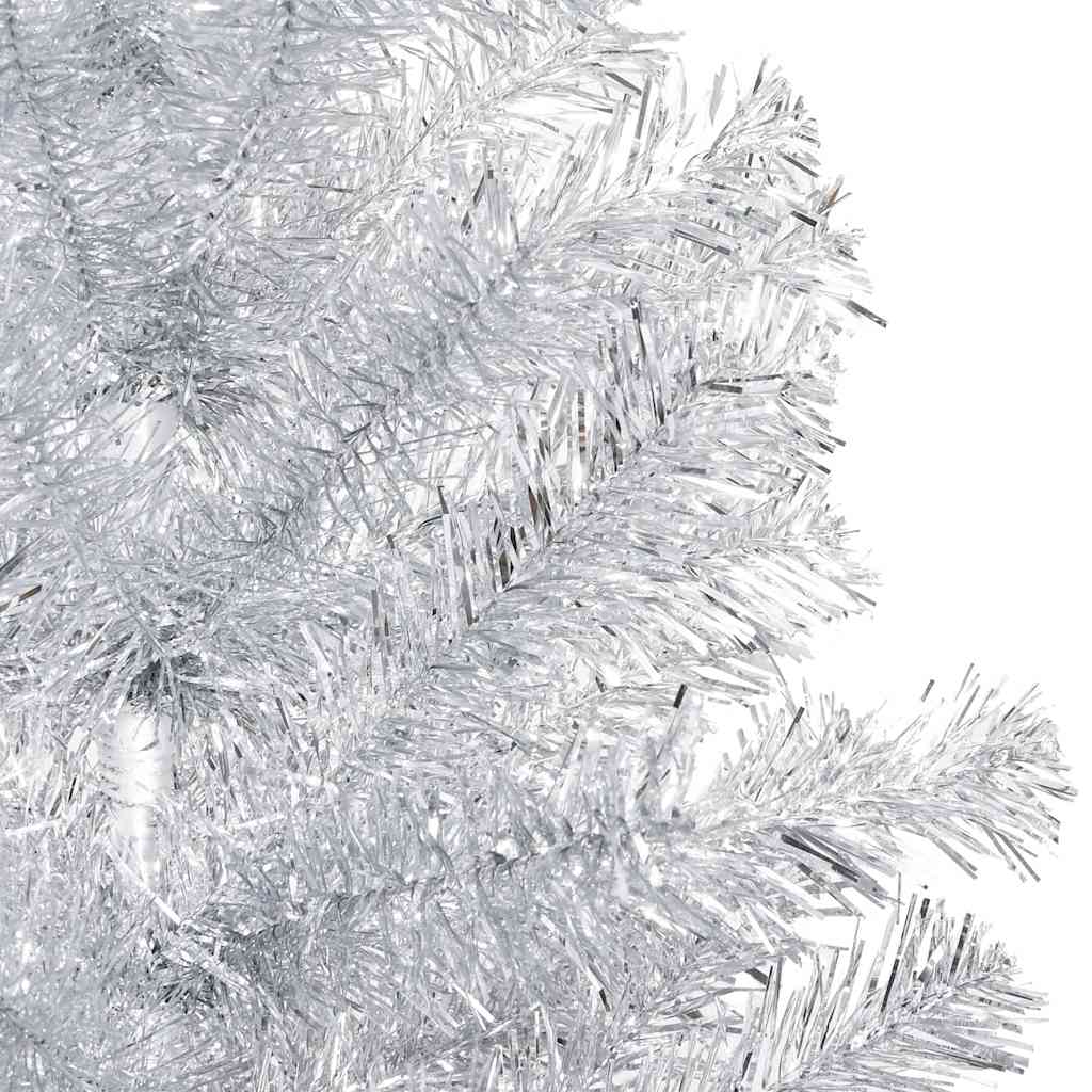 Albero di Natale Preilluminato con Palline Argento 120 cm PET | homemem39