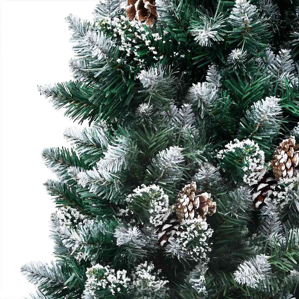Albero di Natale Artificiale con LED e Set di Palline e Pigne 210 cm | homemem39