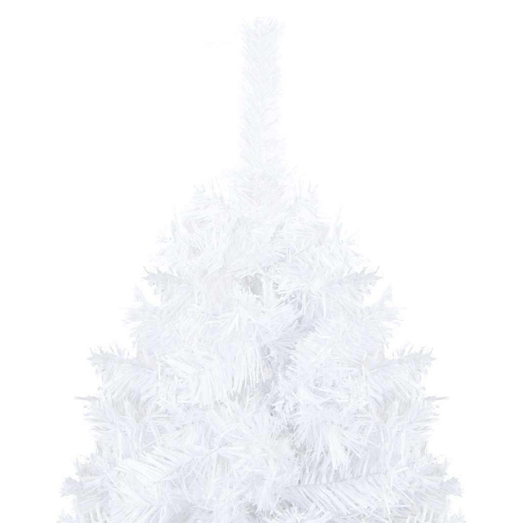 Albero di Natale Preilluminato con Palline Bianco 150 cm PVC | homemem39