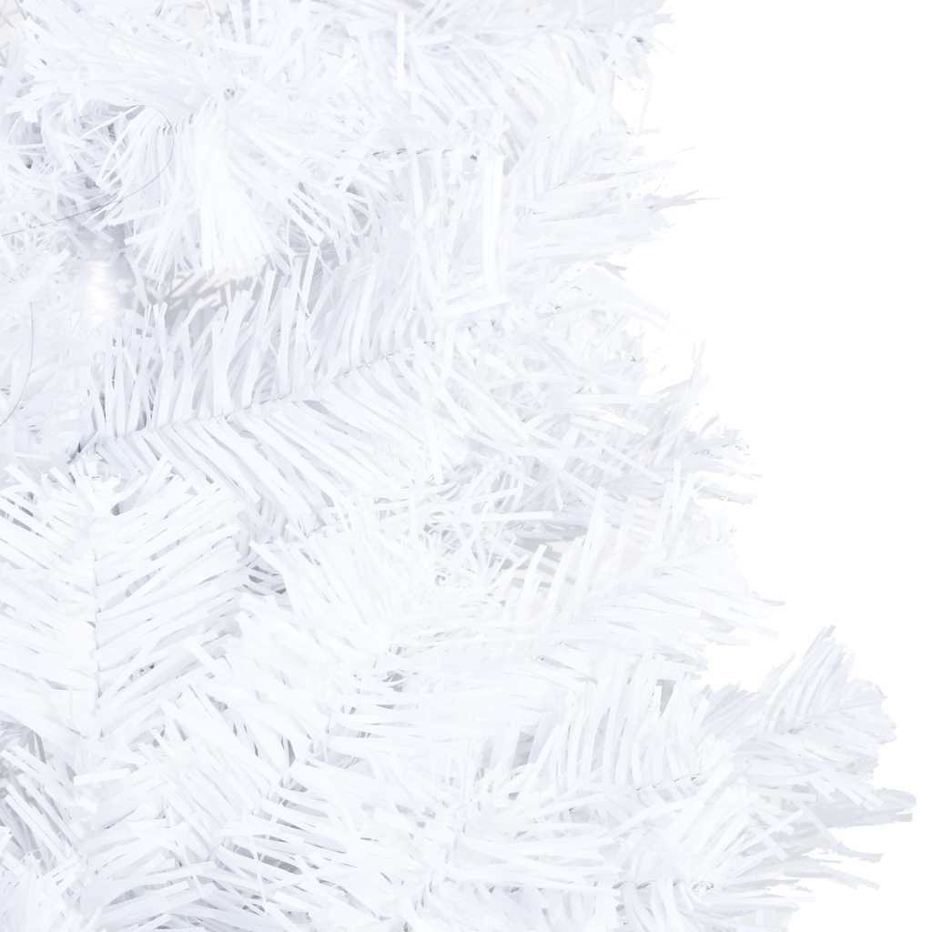 Albero di Natale Preilluminato con Palline Bianco 150 cm PVC | homemem39