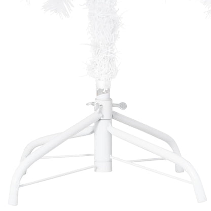 Albero di Natale Preilluminato con Palline Bianco 150 cm PVC