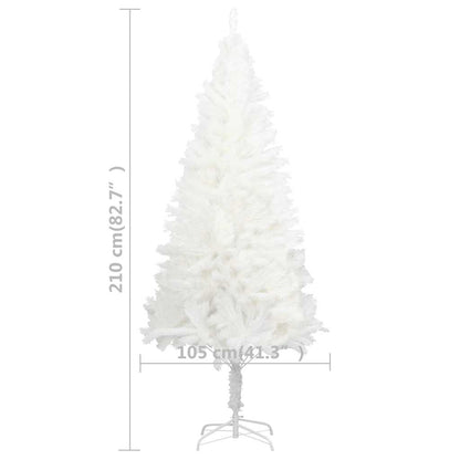 Albero di Natale Preilluminato con Palline Bianco 210 cm | homemem39