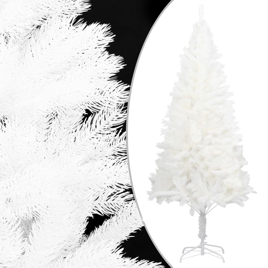Albero di Natale Preilluminato con Palline Bianco 240 cm PVC | homemem39