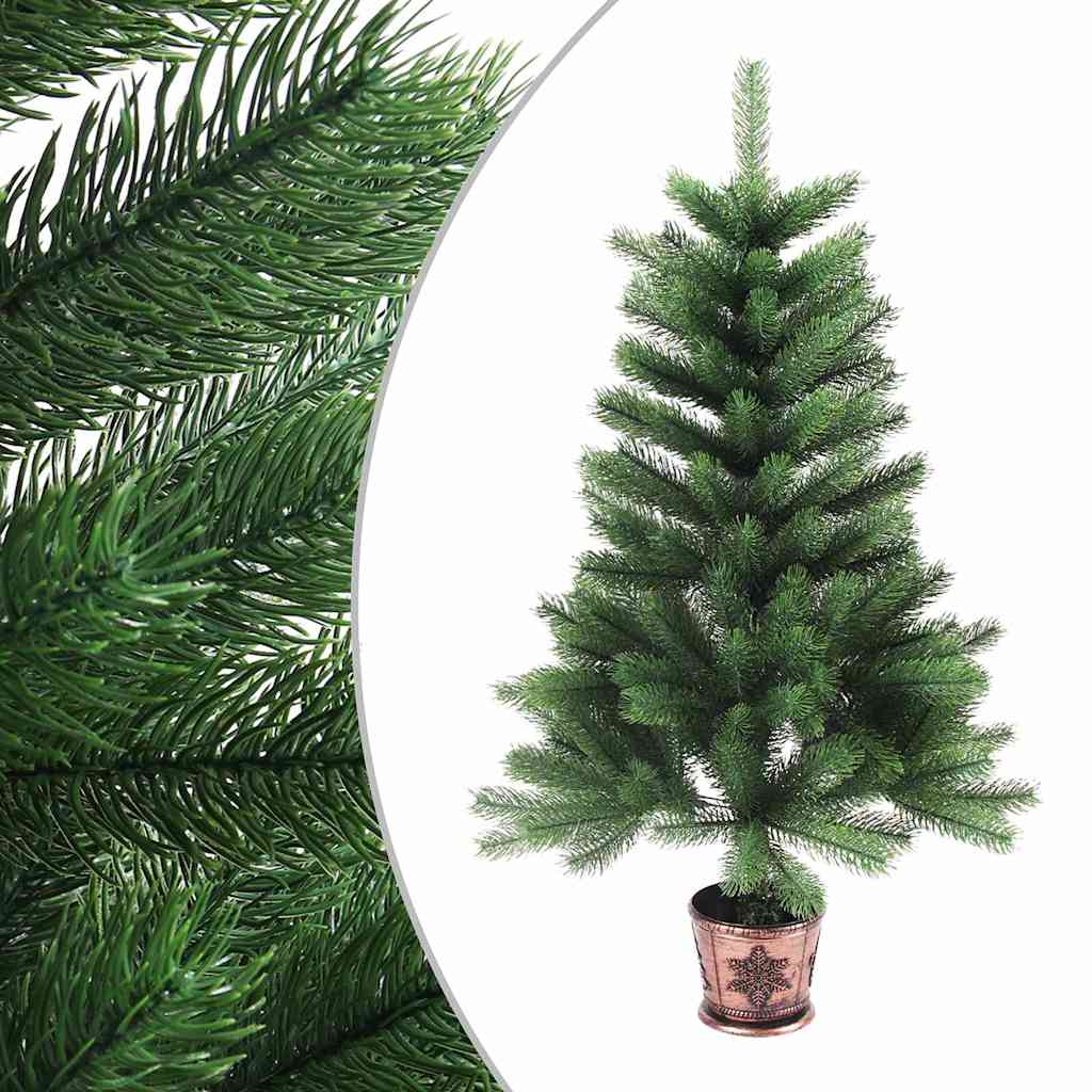 Albero di Natale Preilluminato con Palline Verde 90 cm | homemem39