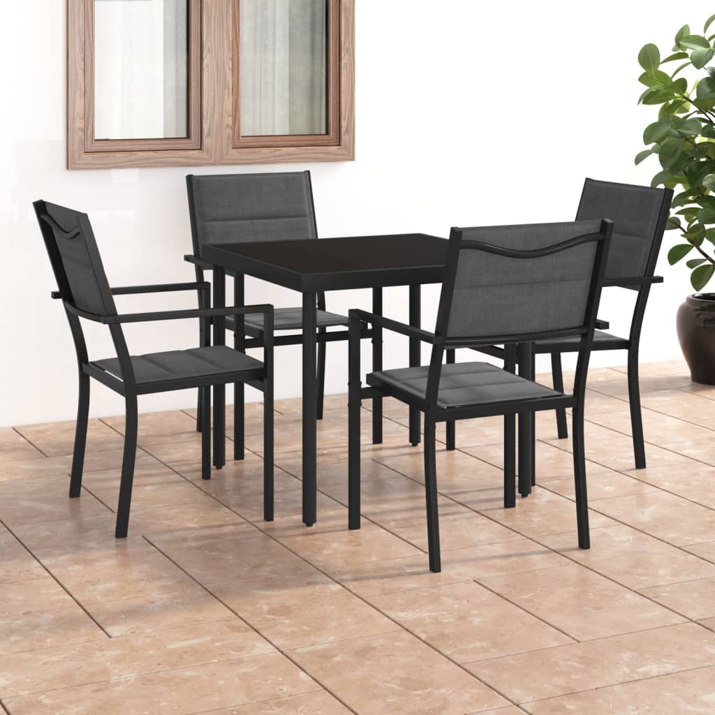 5 pc Garden Dining Set in Steel