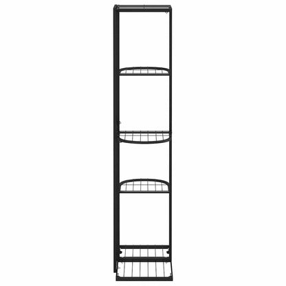 Piedistallo per Piante a 5 Piani 43x22x98 cm in Metallo Nero