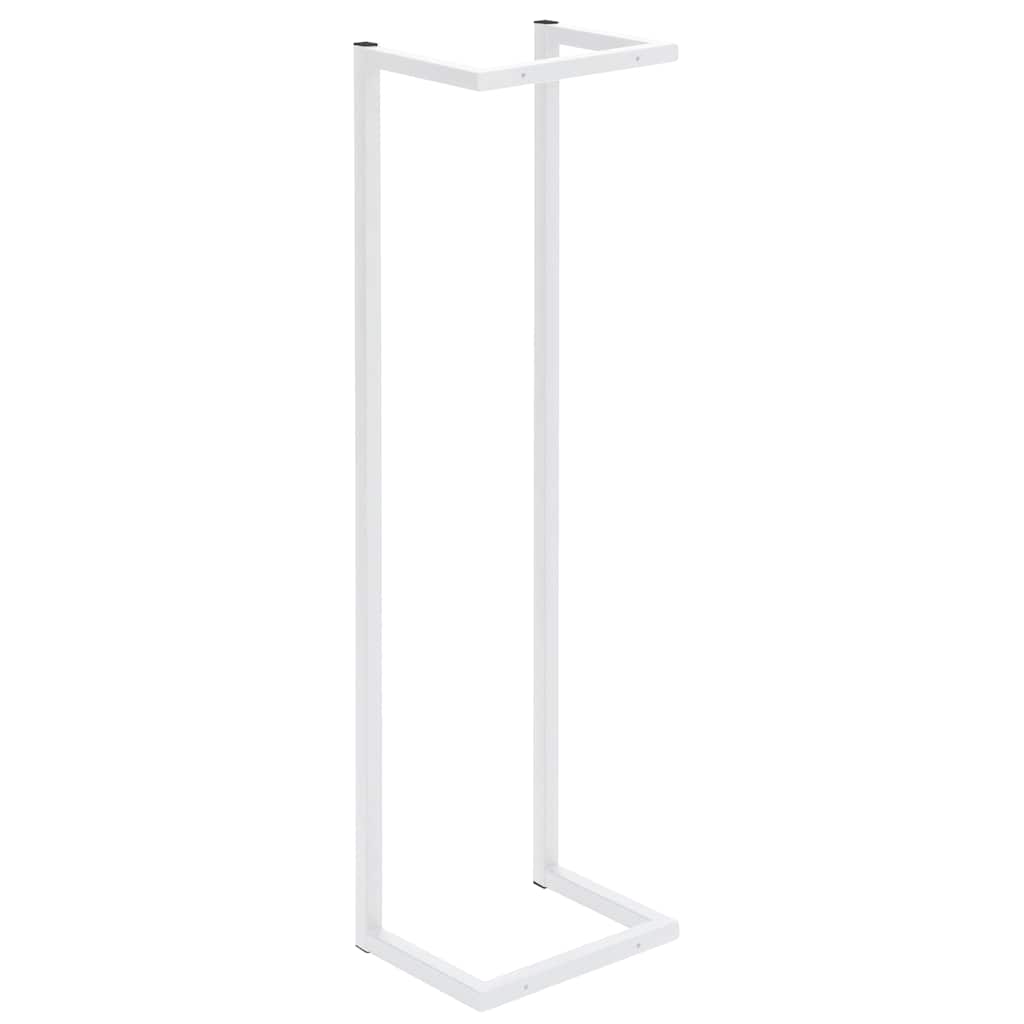 Portasciugamani Bianco 25x20x95 cm in Acciaio