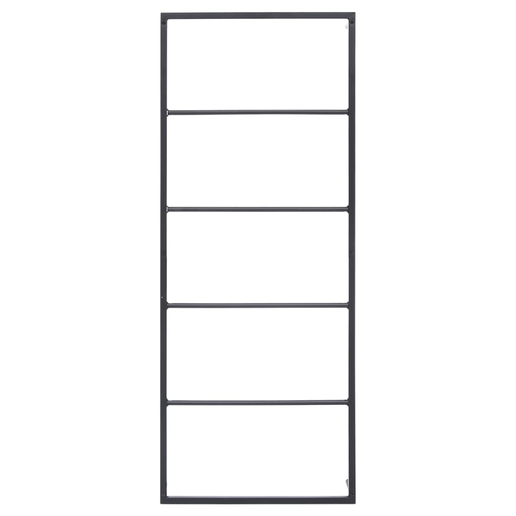 Portasciugamani Nero 45x10x115 cm in Acciaio