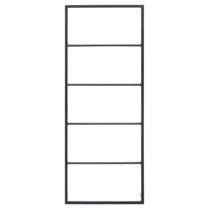 Portasciugamani Nero 45x10x115 cm in Acciaio