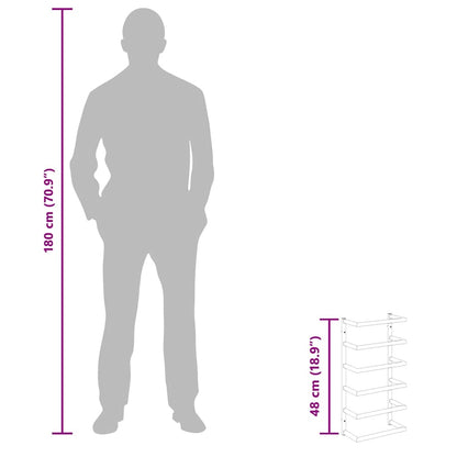 Portasciugamani Nero 24x12x48 cm in Acciaio