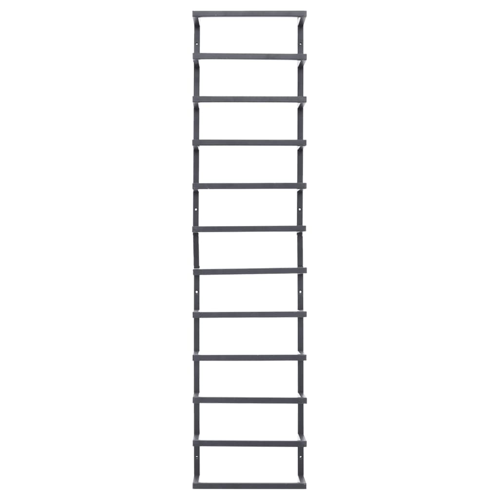 Portasciugamani Nero 24x12x96 cm in Acciaio - homemem39