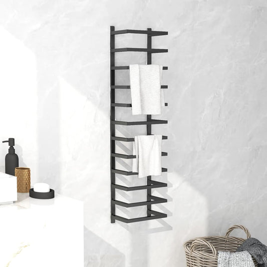 Black Towel Holder 24x12x96 cm in Steel