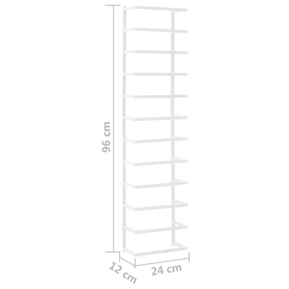 Portasciugamani Bianco 24x12x96 cm in Acciaio
