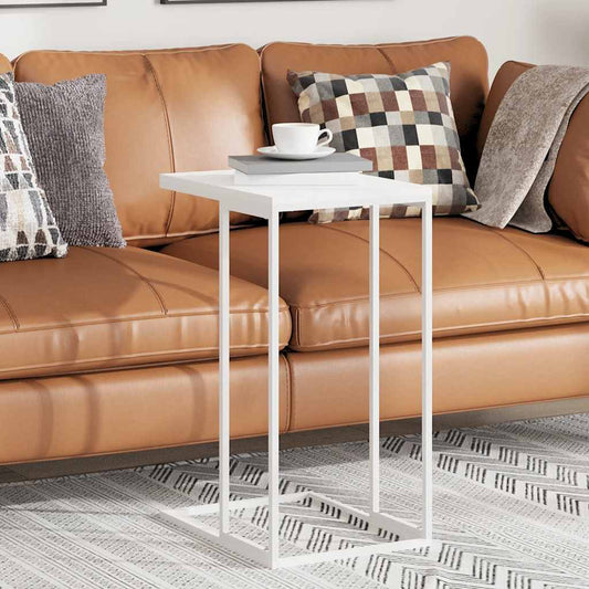 Tavolino da Salotto Bianco 40x30x59 cm in Legno Multistrato | homemem39