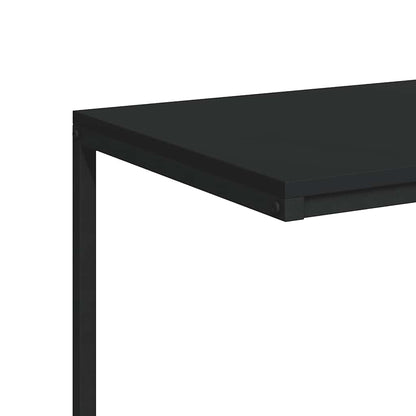 Tavolino da Salotto Nero 55x35x66 cm in Legno Multistrato