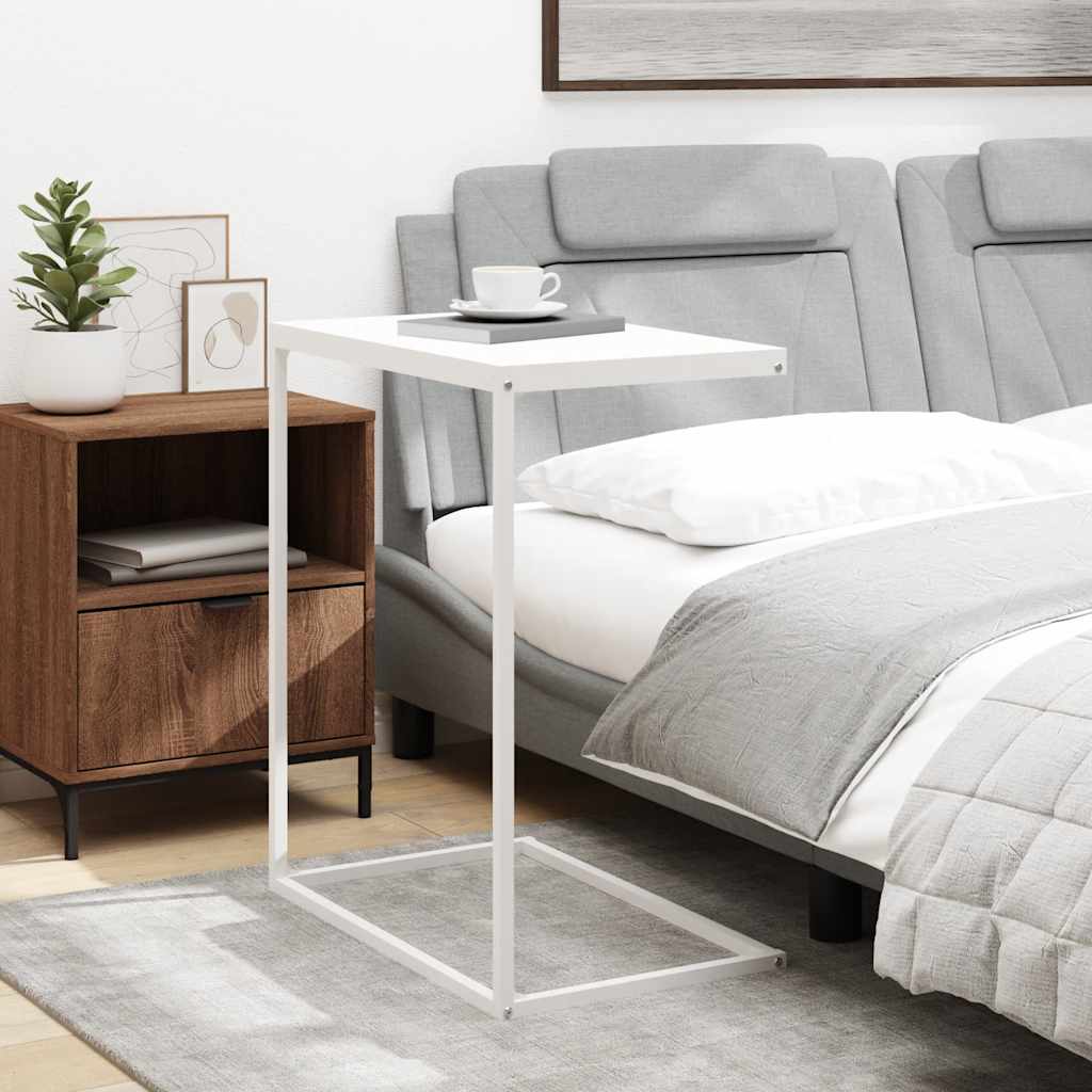Tavolino da Salotto Bianco 55x35x66 cm in Legno Multistrato | homemem39