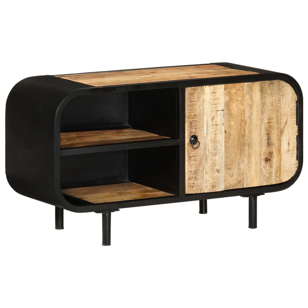 Mobile Porta TV 90x30x48 cm in Legno di Mango Grezzo | homemem39