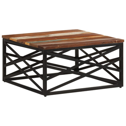 Tavolino da Salotto 68x68x35 cm in Legno Massello di Recupero | homemem39