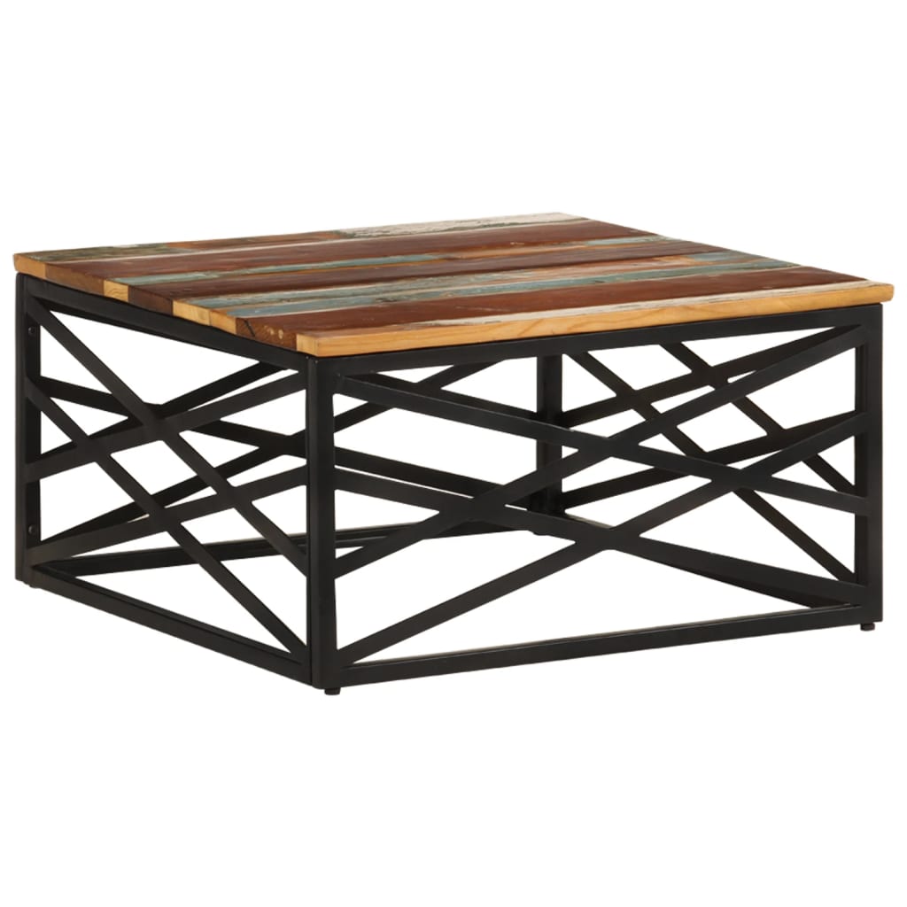 Tavolino da Salotto 68x68x35 cm in Legno Massello di Recupero | homemem39