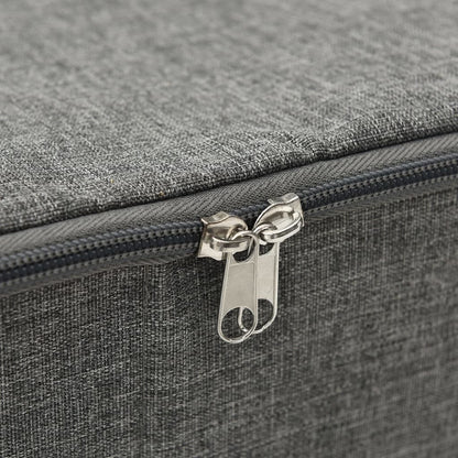 Scatole Portaoggetti 2pz in Tessuto 70x40x18 cm Antracite