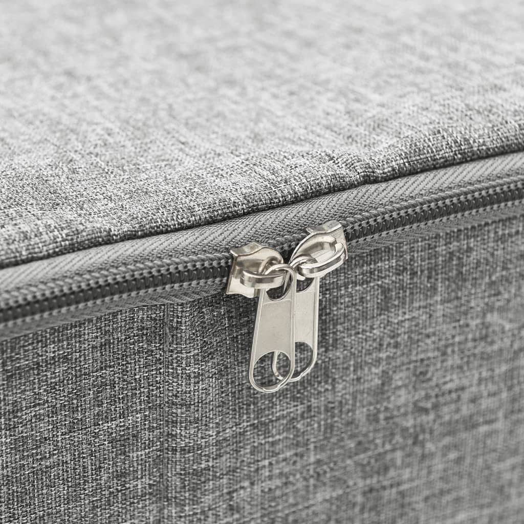 Scatole Portaoggetti 2pz in Tessuto 70x40x18 cm Grigio