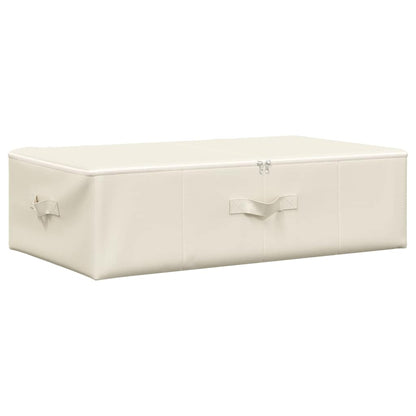 Scatole Portaoggetti 2pz in Tessuto 70x40x18 cm Crema - homemem39