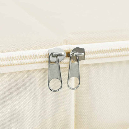 Scatole Portaoggetti 2pz in Tessuto 70x40x18 cm Crema - homemem39