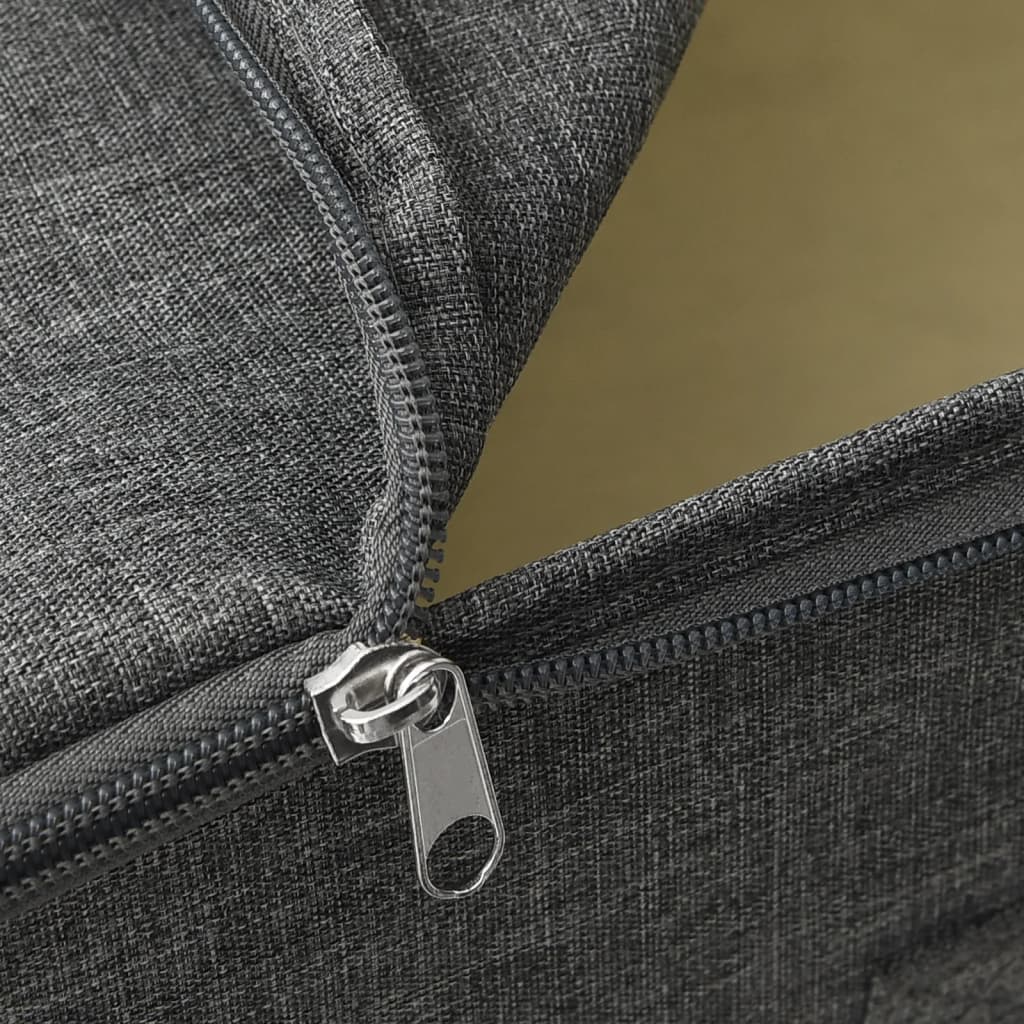 Scatole Portaoggetti 2pz in Tessuto 43x34x23 cm Antracite - homemem39