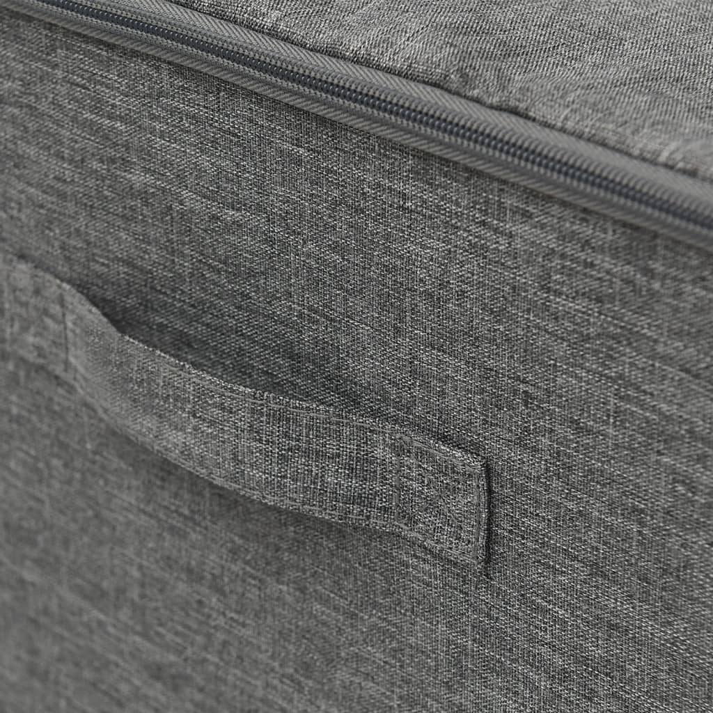 Scatole Portaoggetti 2pz in Tessuto 43x34x23 cm Antracite - homemem39