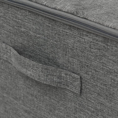 Scatole Portaoggetti 2pz in Tessuto 43x34x23 cm Antracite - homemem39