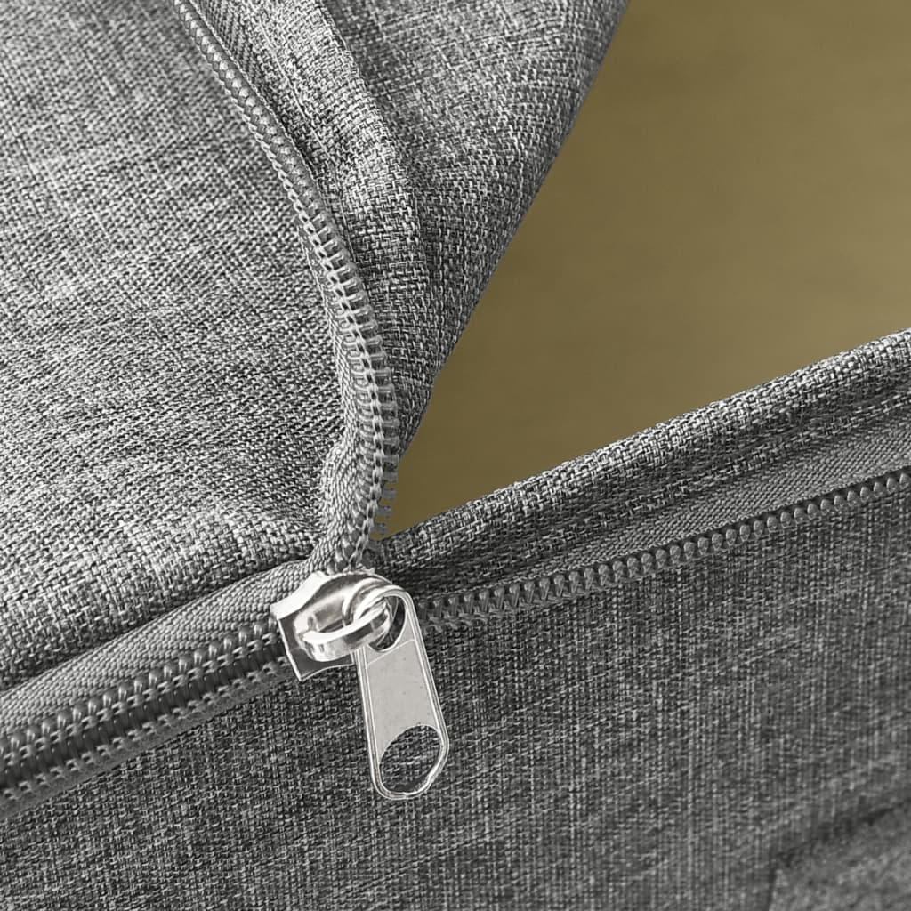 Scatole Portaoggetti 2pz in Tessuto 43x34x23 cm Grigio - homemem39