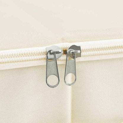 Scatole Portaoggetti 2pz in Tessuto 43x34x23 cm Crema