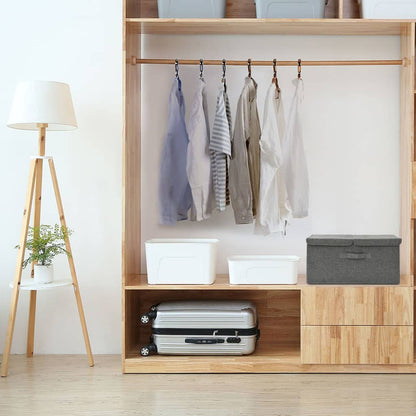 Scatola Portaoggetti in Tessuto 50x30x25 cm Antracite - homemem39