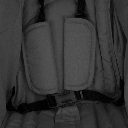 Passeggino Gemellare Grigio Scuro in Acciaio - homemem39