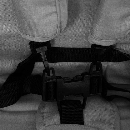 Passeggino Gemellare a Tandem Grigio Chiaro in Acciaio - homemem39