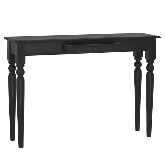 Tavolo Consolle Nero 110x30x75 cm in Legno Massello di Mogano