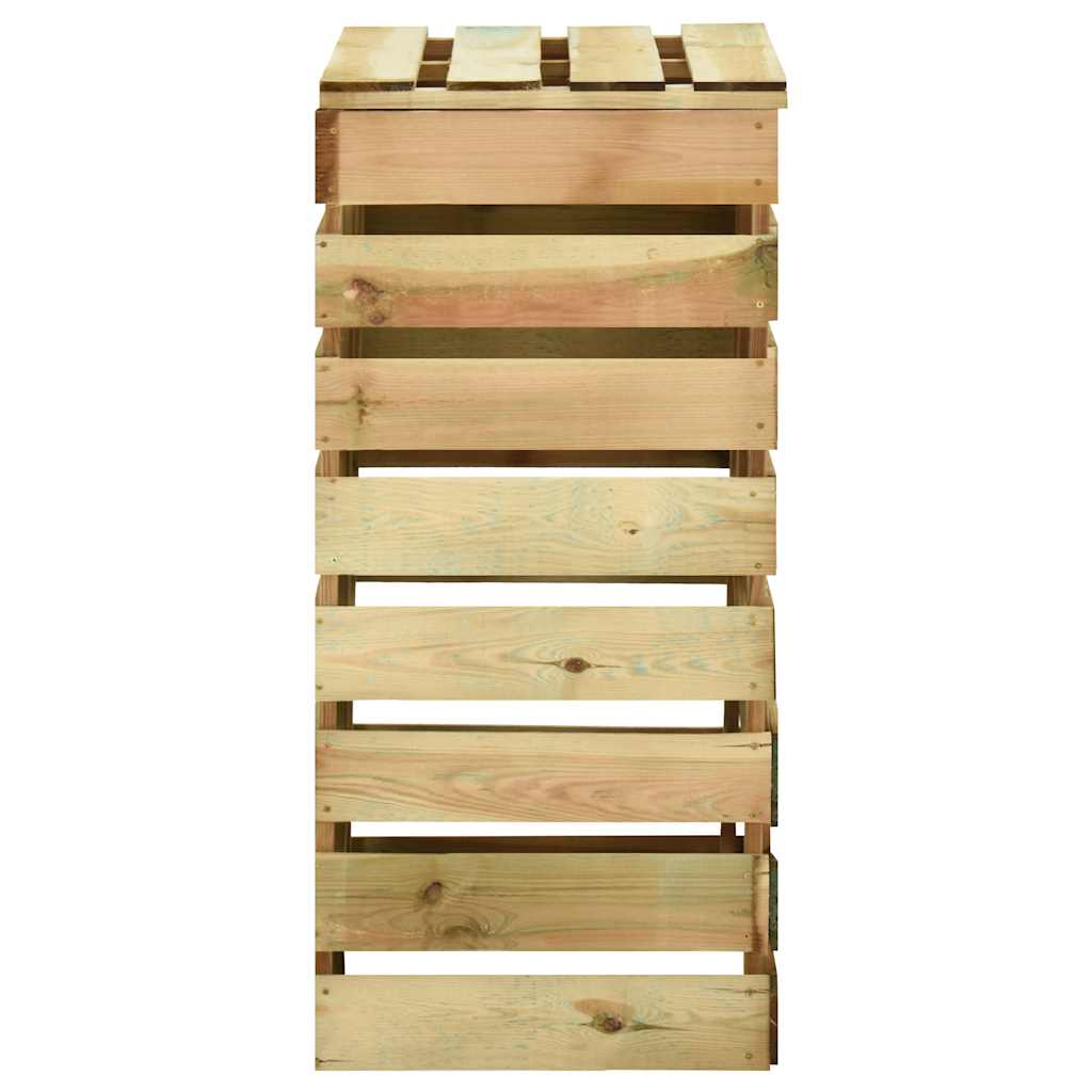 Compostiere da Giardino Doghe 2 pz 80x50x100 cm Pino Impregnato | homemem39