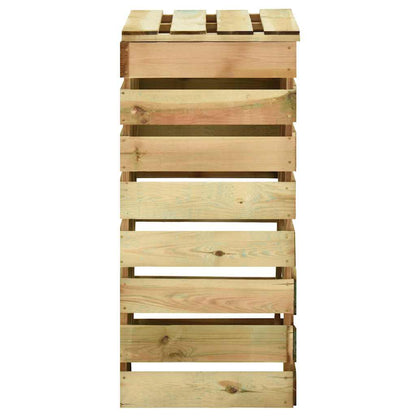 Compostiere da Giardino Doghe 2 pz 80x50x100 cm Pino Impregnato | homemem39