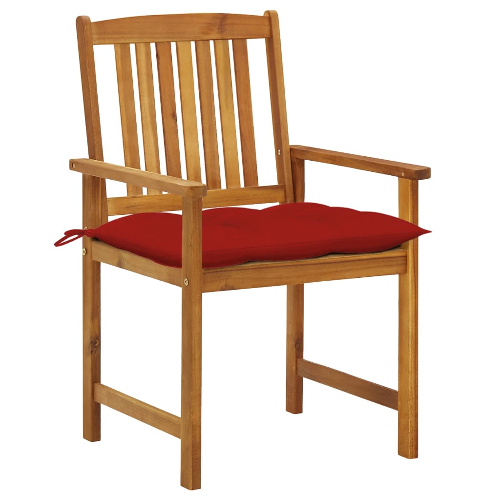 Garden Chairs with Cushions 8 pcs in Solid Acacia Wood