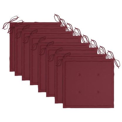 Sedie da Giardino con Cuscini 8 pz in Massello di Acacia Grigie - homemem39