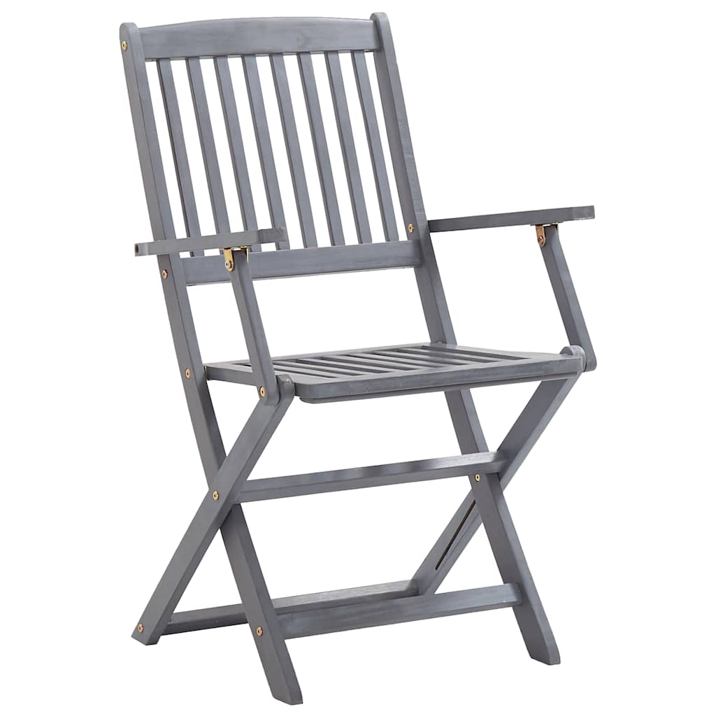Sedie da Giardino Pieghevoli 8 pz in Legno Massello di Acacia | homemem39