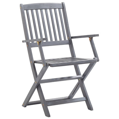 Sedie da Giardino Pieghevoli 8 pz in Legno Massello di Acacia | homemem39
