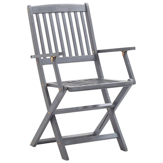 Sedie da Giardino Pieghevoli 8 pz in Legno Massello di Acacia | homemem39