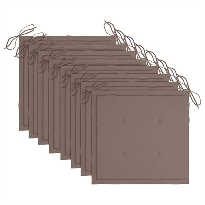 Sedie da Giardino Pieghevoli 8 pz con Cuscini Massello Acacia - homemem39