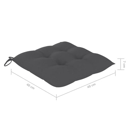 Sedie da Giardino Pieghevoli 8 pz con Cuscini Massello Acacia | homemem39