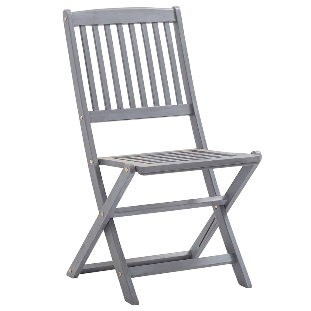 Sedie Pieghevoli 8 pz con Cuscini Massello Acacia