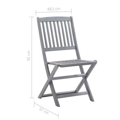 Sedie Pieghevoli 8 pz con Cuscini Massello Acacia